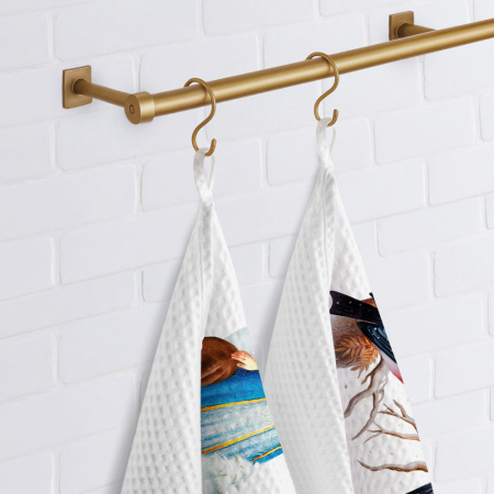 Набор полотенец вафельных Зимняя обитель "Федоскино" 40х70